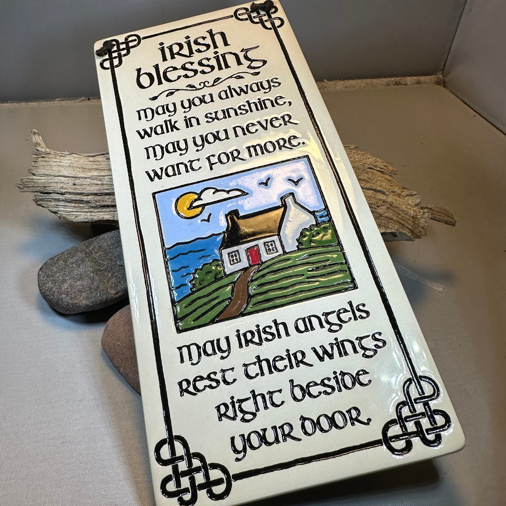 Irish Angels Blessing Ceramic Wall Art
