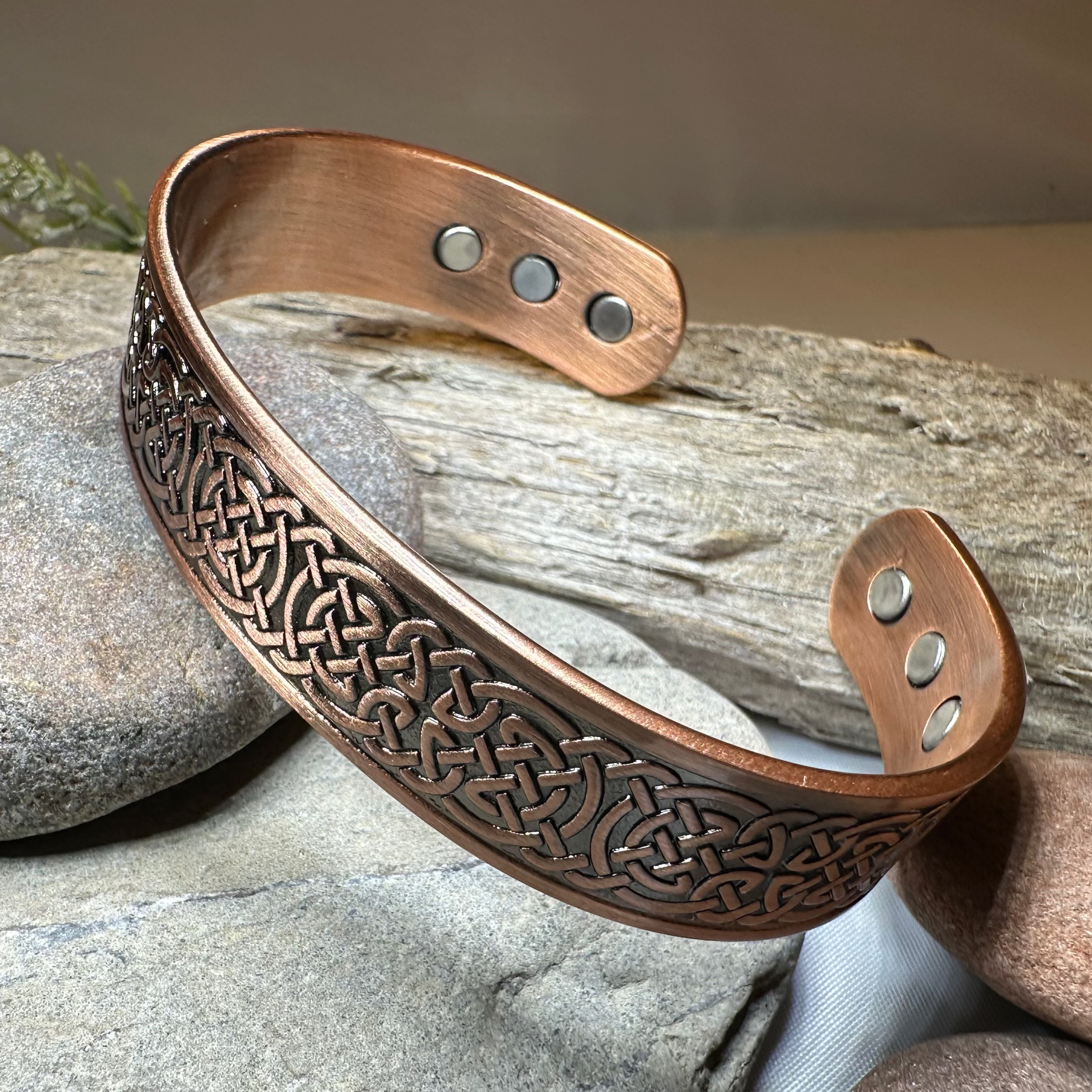 Domnall Celtic Copper Cuff Bracelet