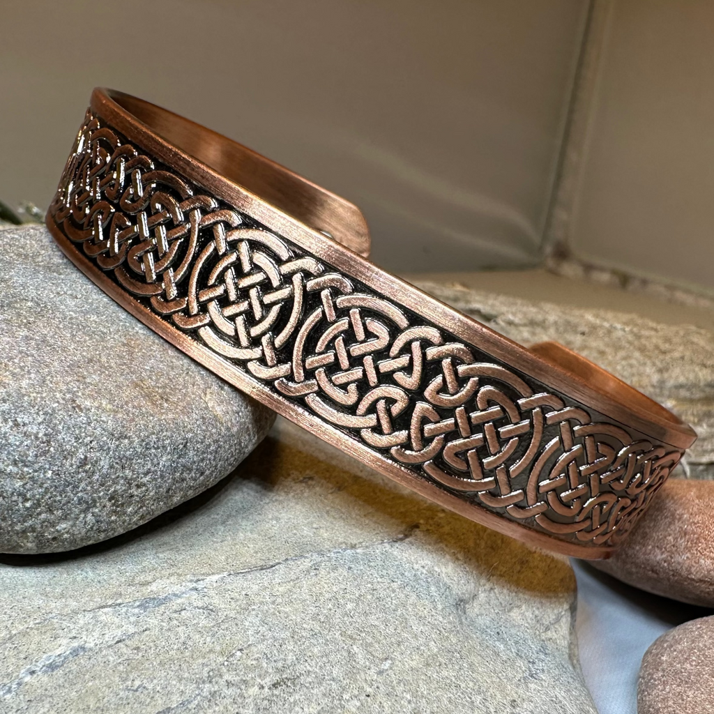 Domnall Celtic Copper Cuff Bracelet