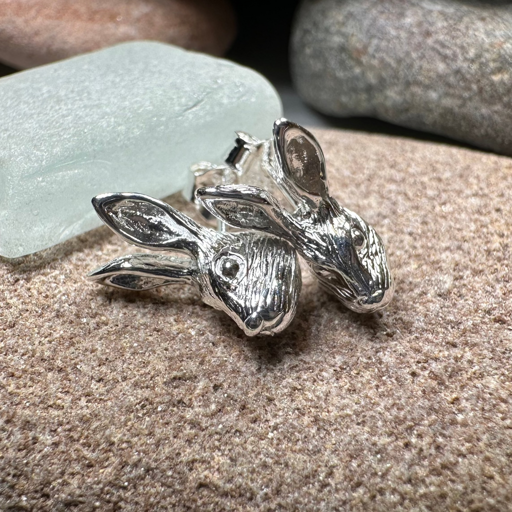 Thistledown Rabbit Post Earrings