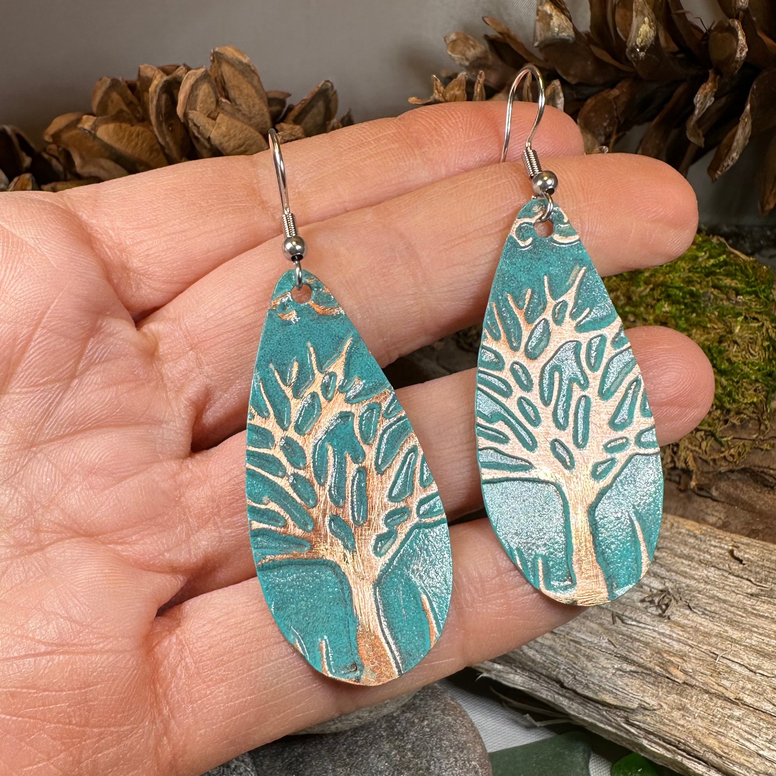 Oakwind Tree of Life Copper Earrings