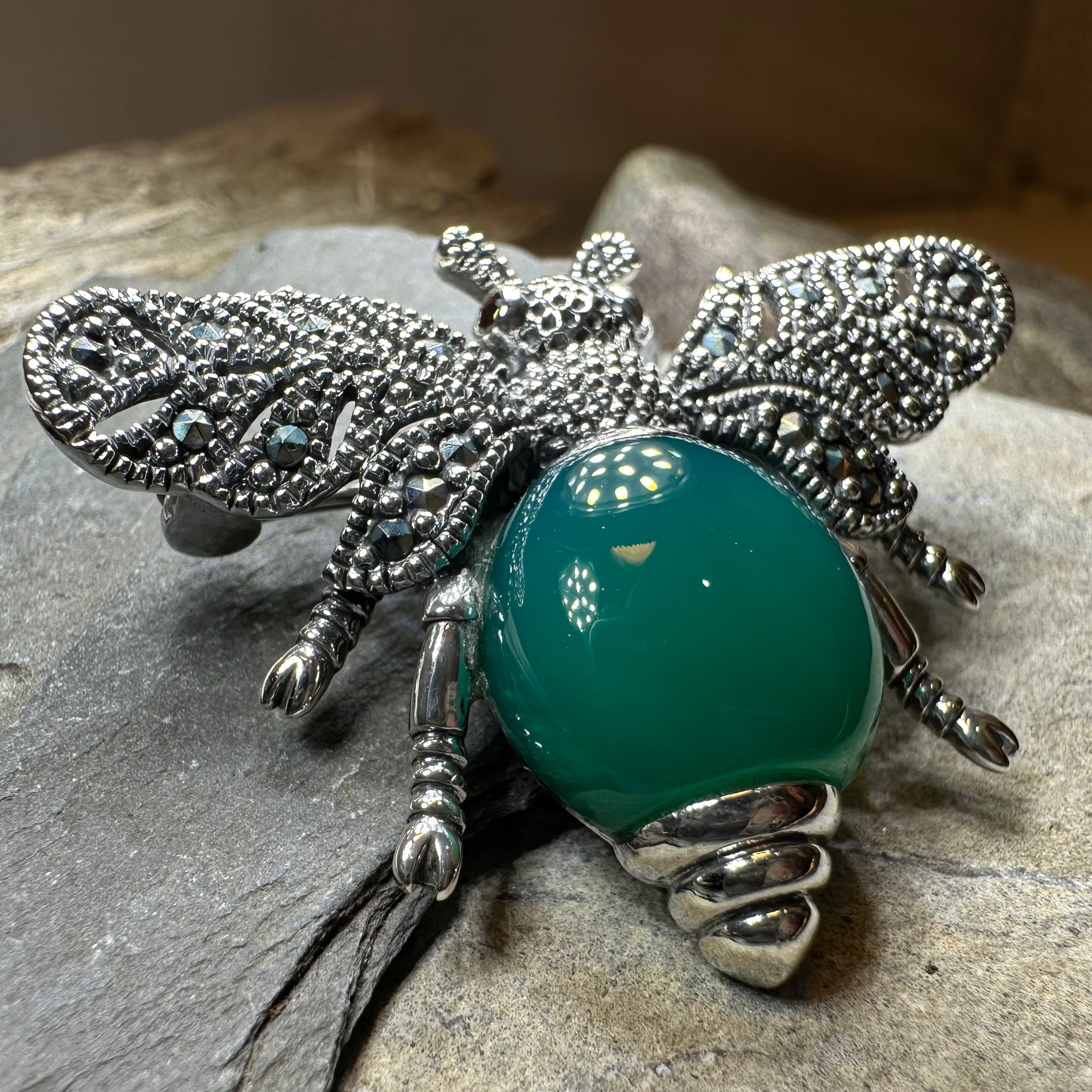 Nectara Marcasite Bee Brooch
