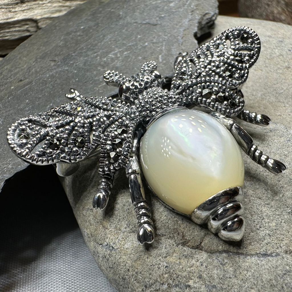 Nectara Marcasite Bee Brooch