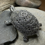 Esme Marcasite Turtle Brooch