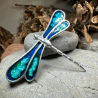 Blue Dragonfly Brooch