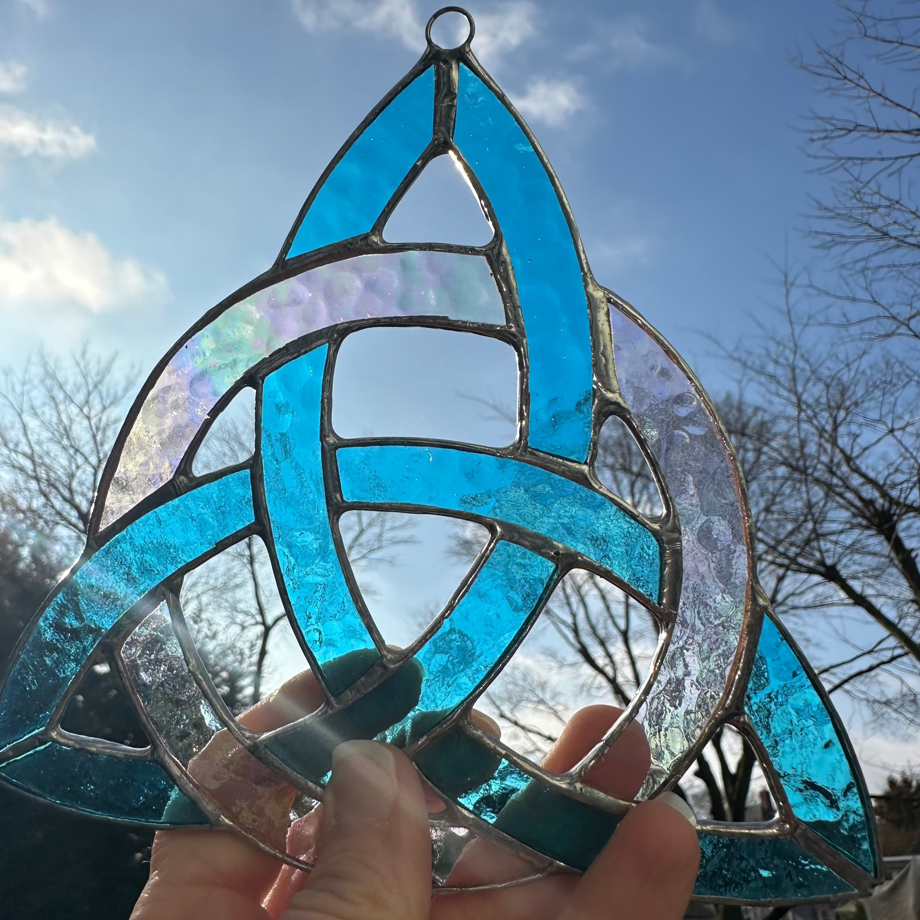 Trinity Knot Stained Glass Suncatcher