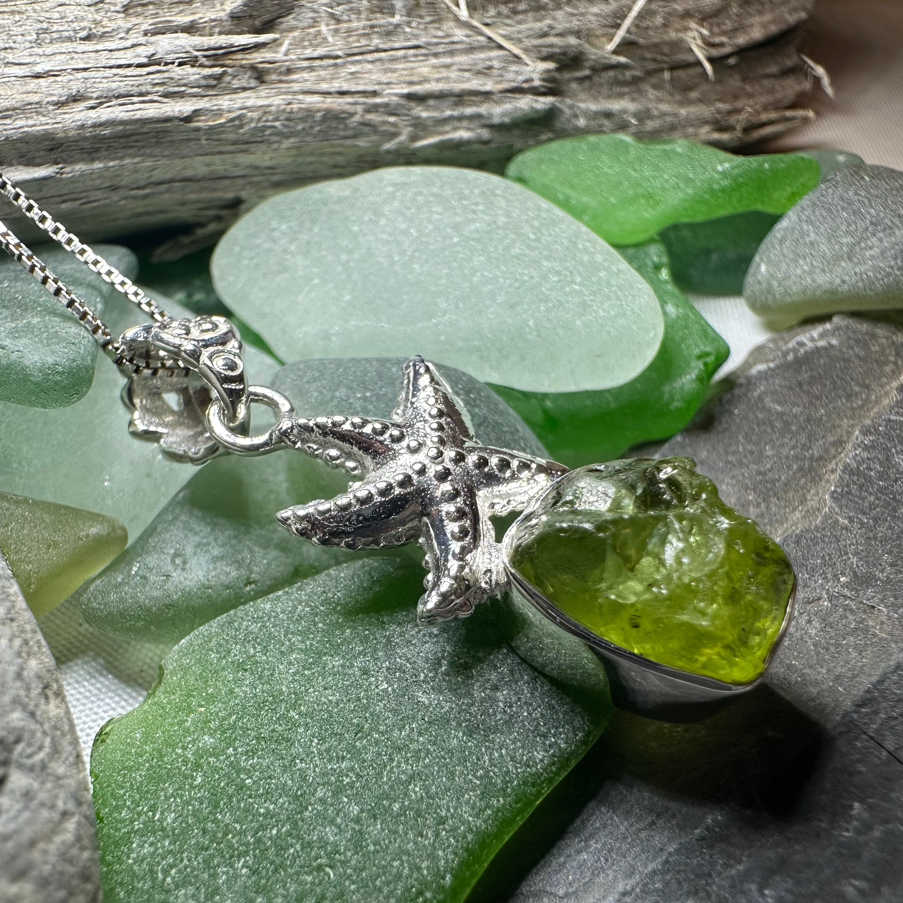 Starfish Peridot Necklace