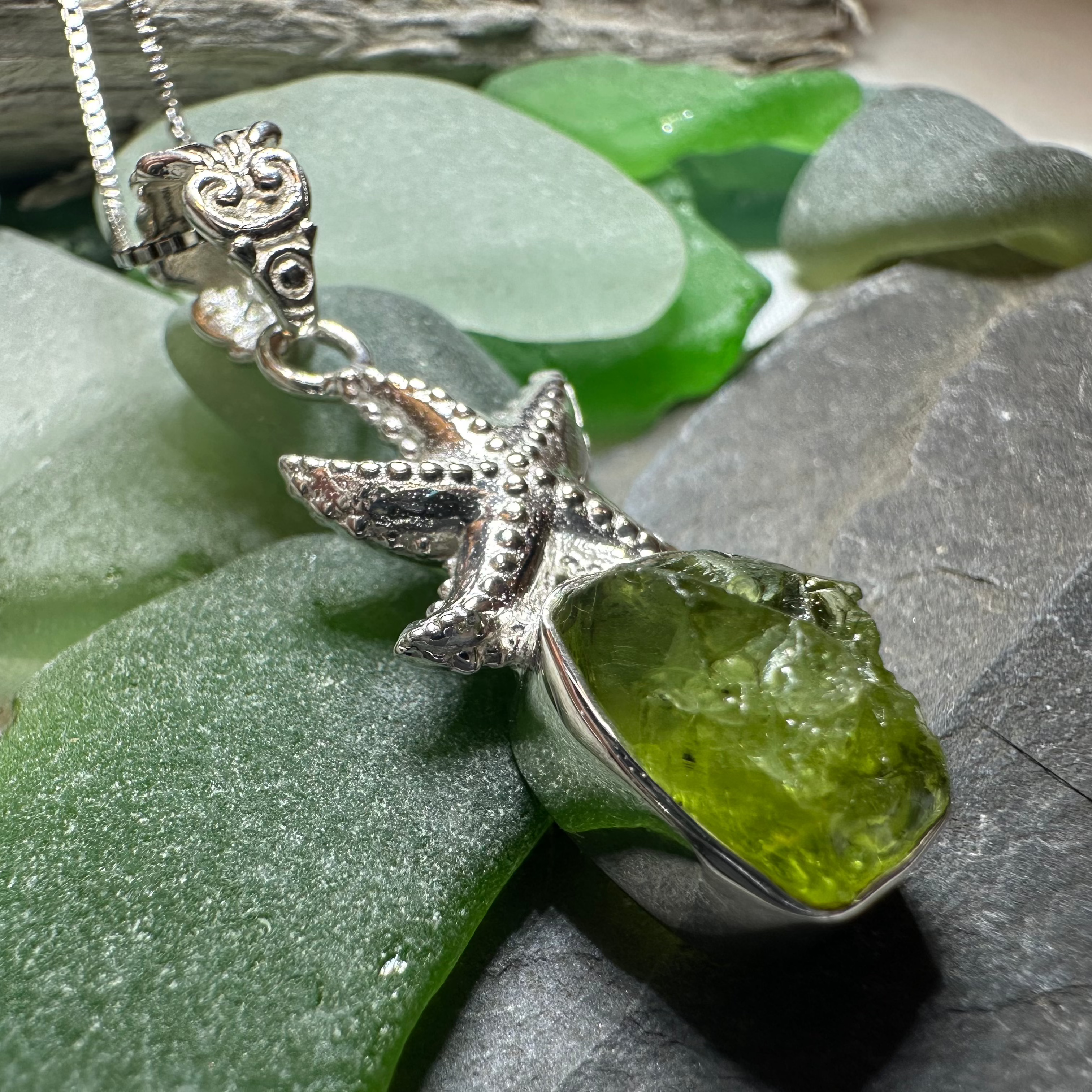 Starfish Peridot Necklace
