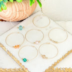 Gia Sparkle Hoops With Bead Packet - Gold or Silver