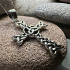 Trinity Knot Celtic Cross Necklace