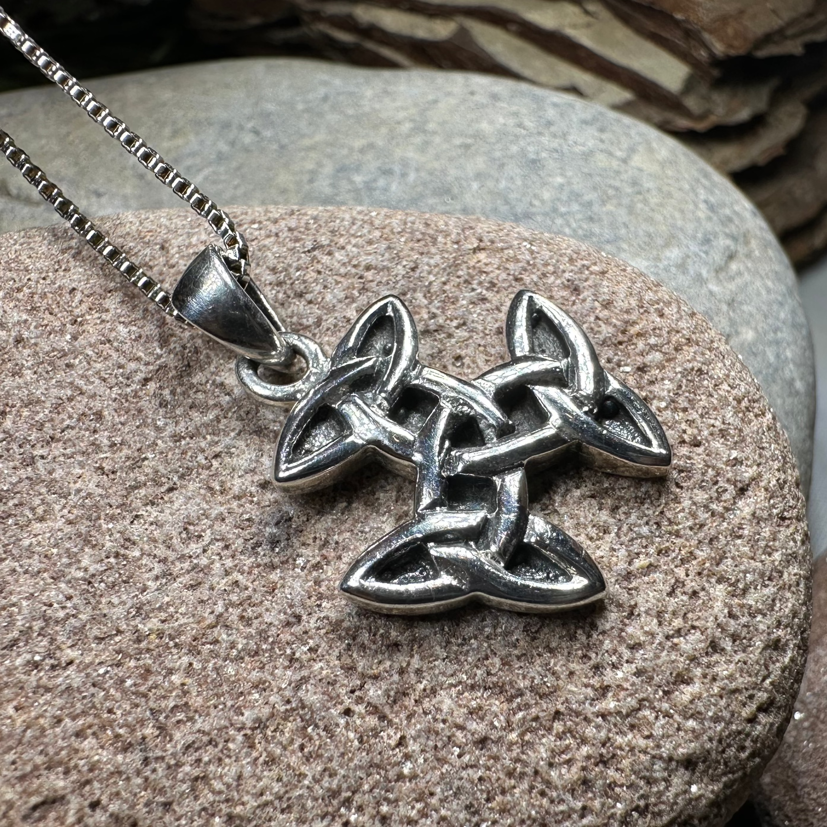 Three Trinity Knot Necklace