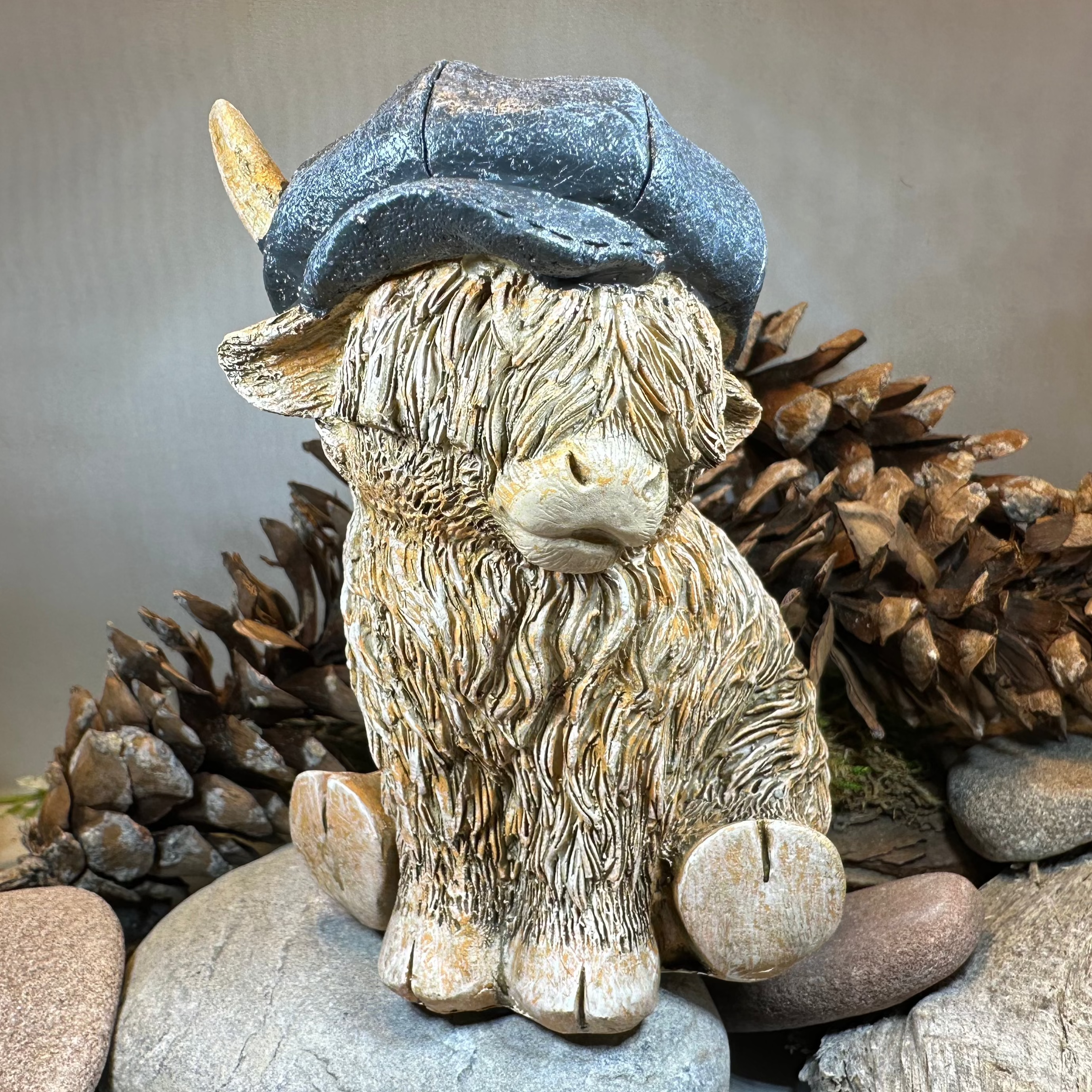 Cheeky Highland Cow Figurine