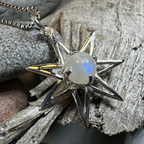 Moonstone Elven Star Necklace