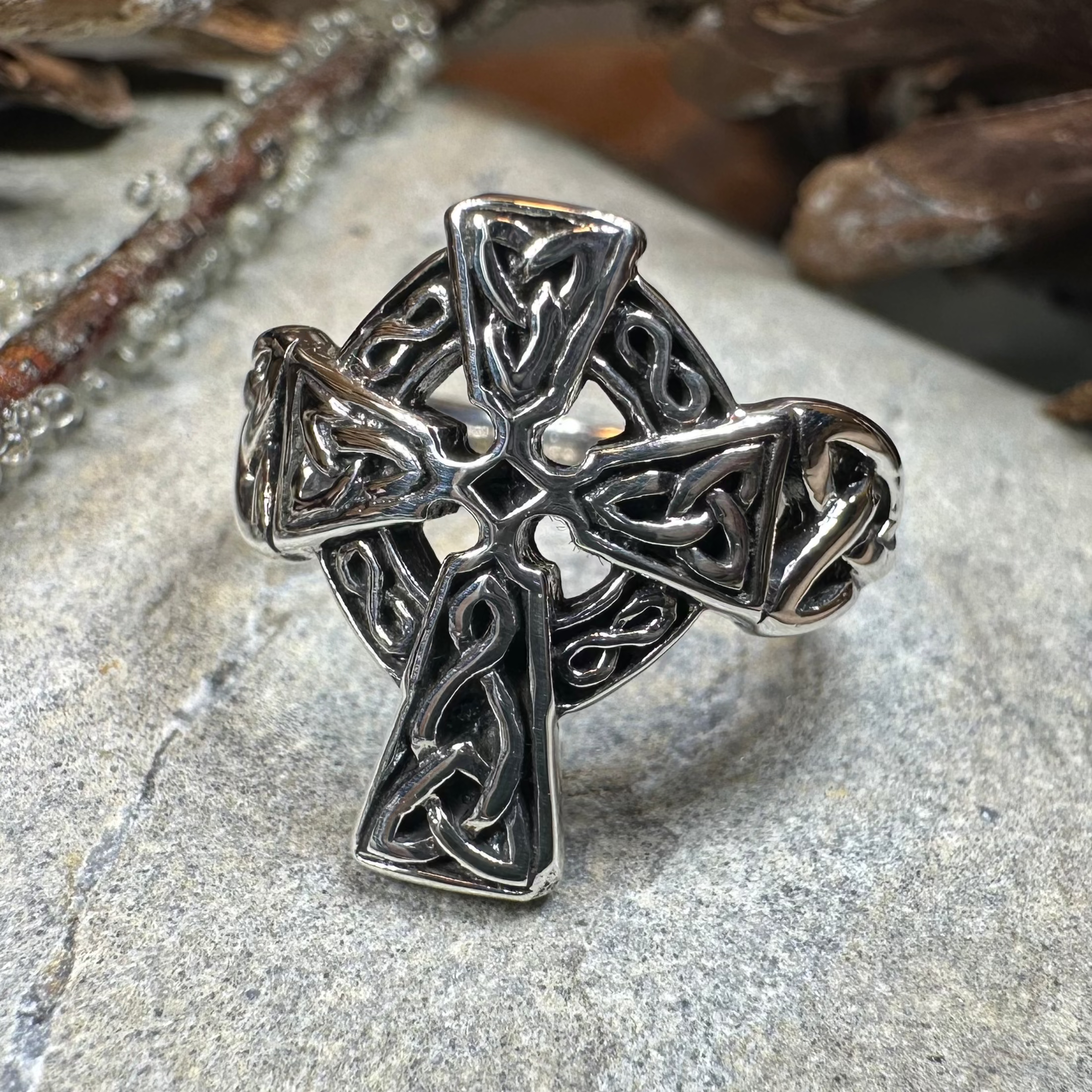 Classic Celtic Cross Ring
