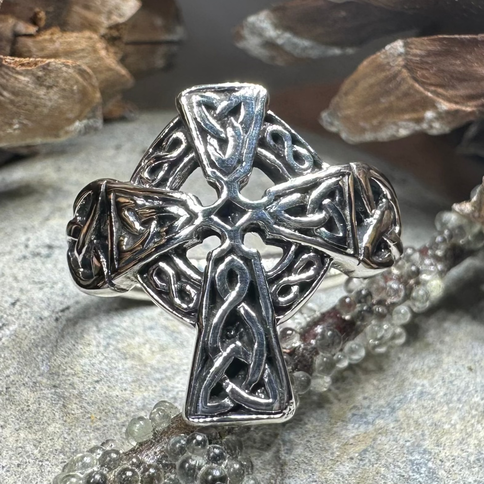 Classic Celtic Cross Ring