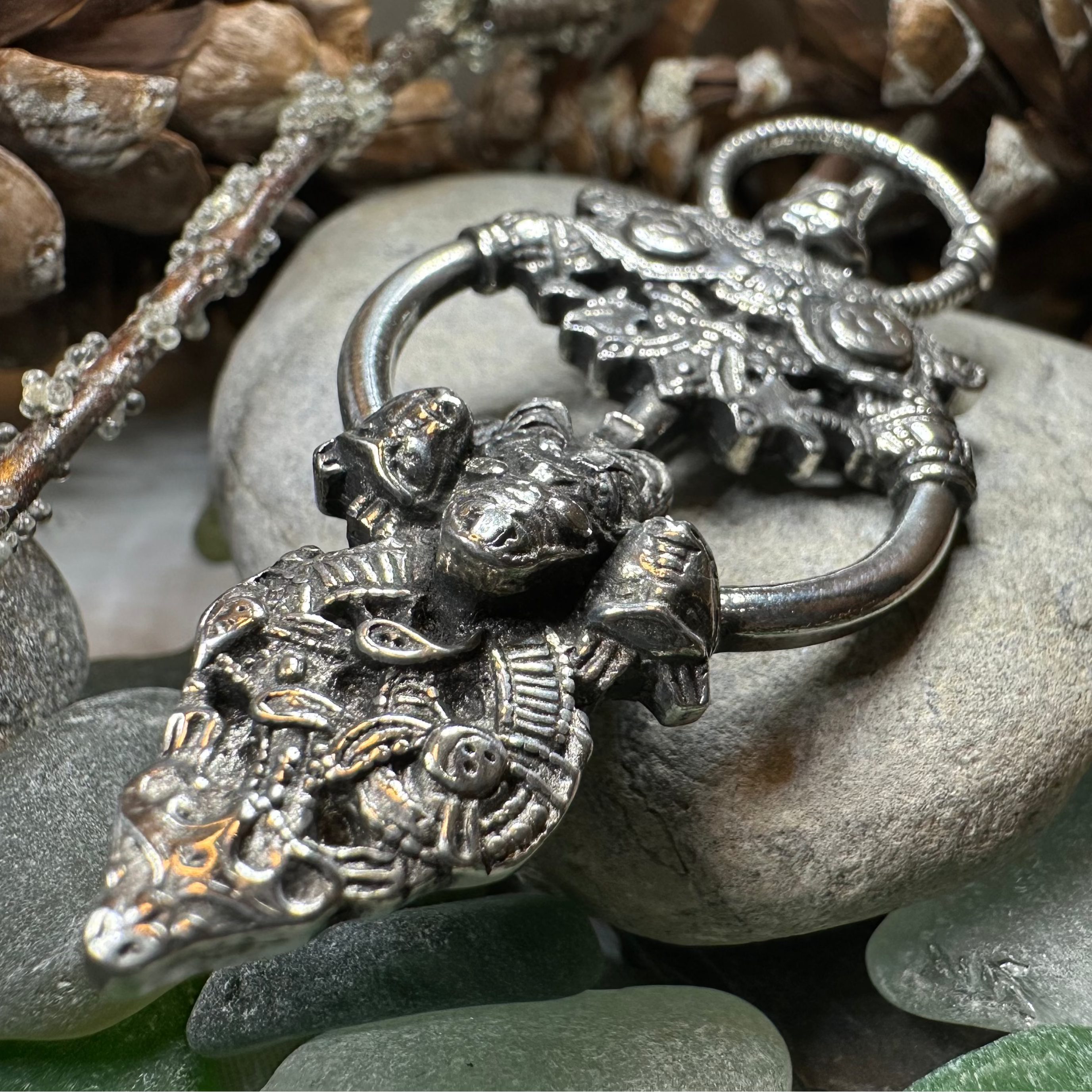 Viking Wolf Celtic Brooch