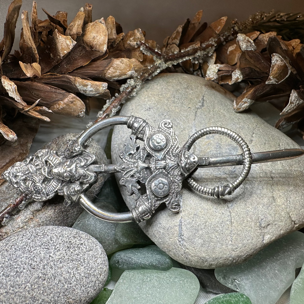 Viking Wolf Celtic Brooch
