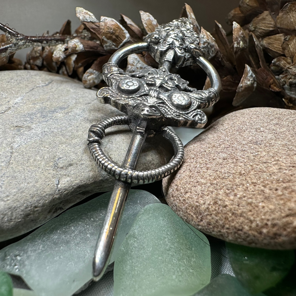 Viking Wolf Celtic Brooch