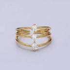 Ciara Triple CZ Ring - Gold or Silver
