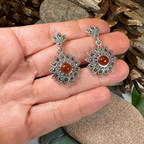 Serene Marcasite Flower Earrings