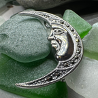 Midnight Goddess Moon Brooch