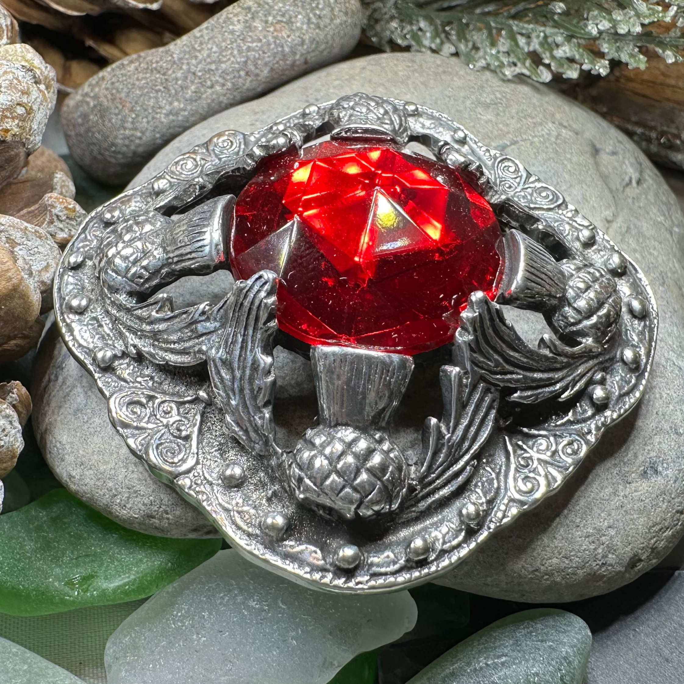 Royal Scottish Thistle Brooch
