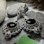 Royal Onyx Marcasite Earrings