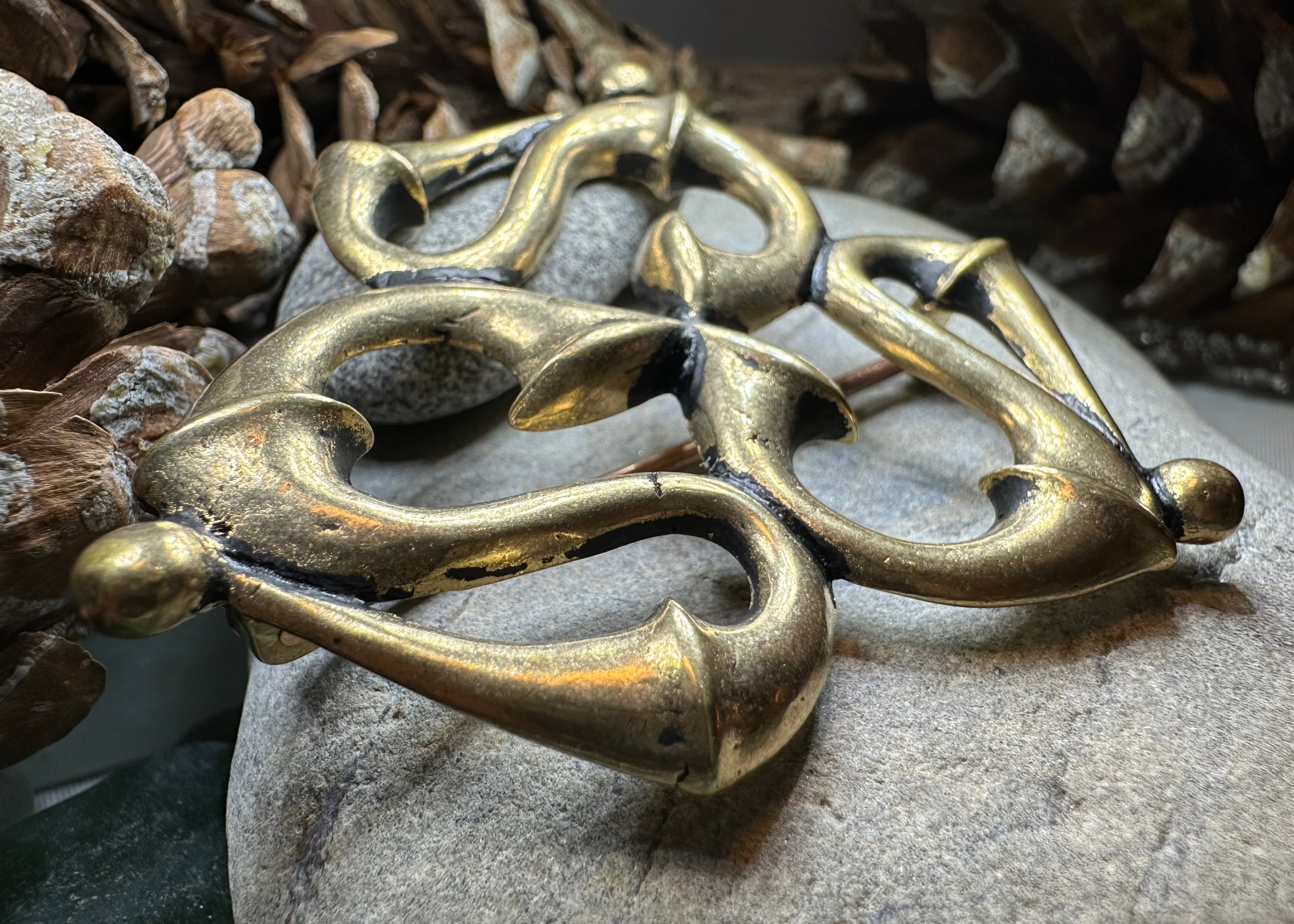 Bronze Roman Triquetra Brooch