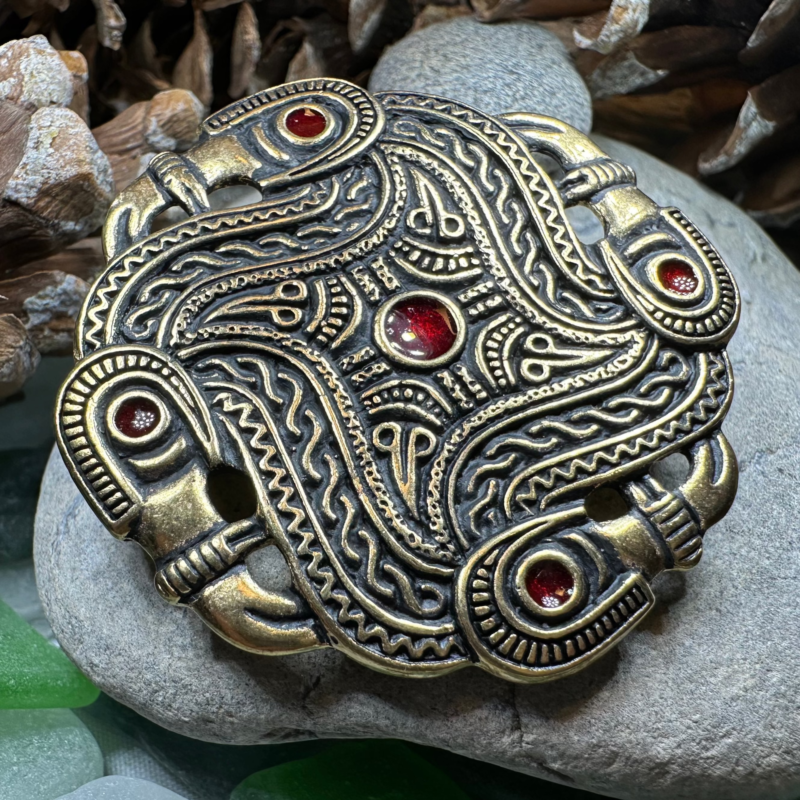 Merovingian Red Bird Brooch
