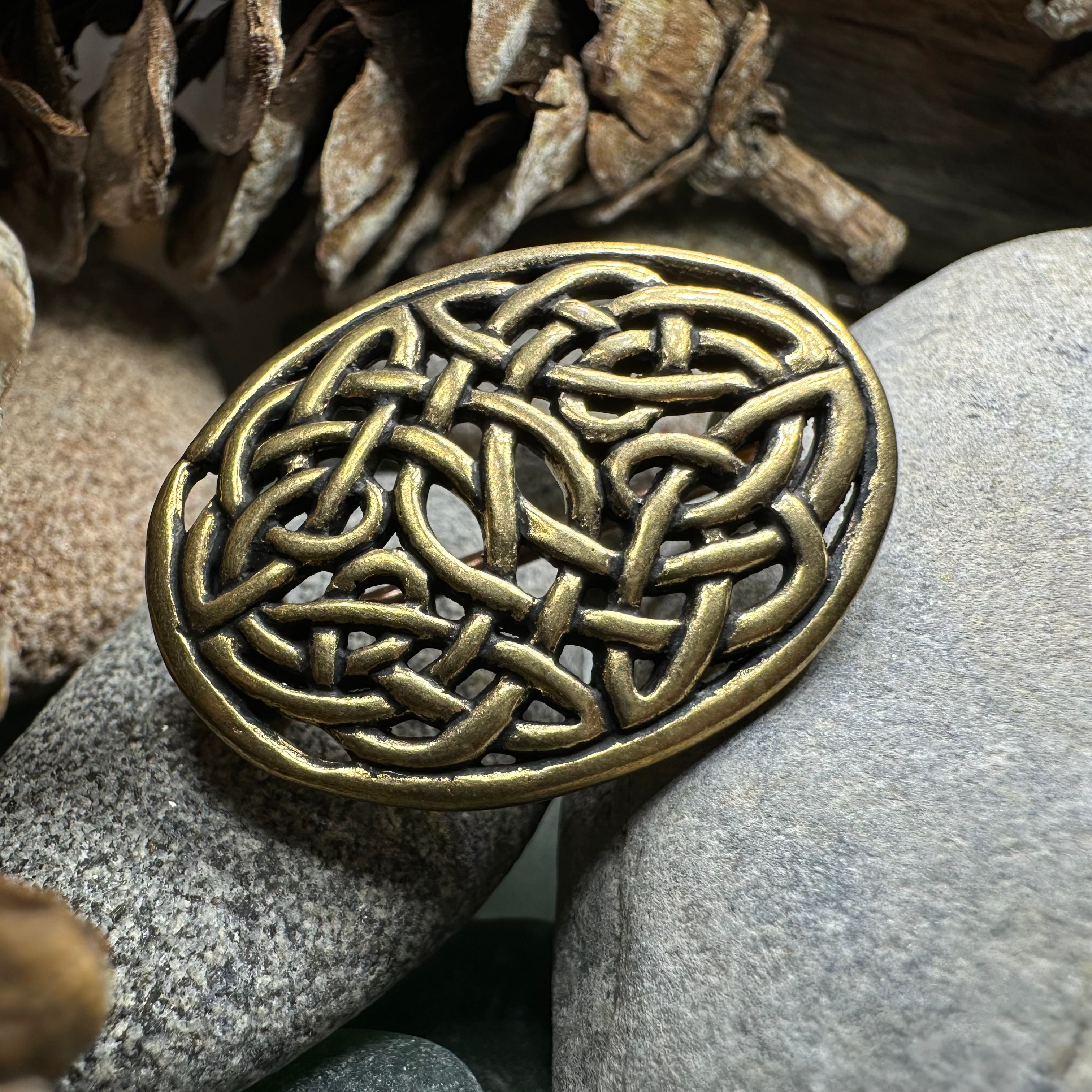 Bronze Infinity Celtic Brooch