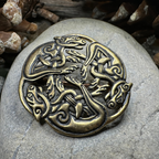 Hunting Hounds Celtic Brooch