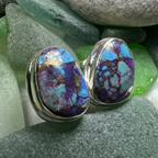 Classic Copper Turquoise Post Earrings