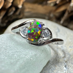 Nya Black Fire Opal Ring