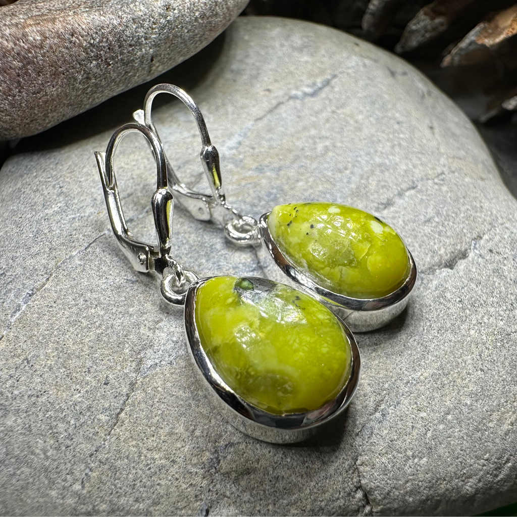 Connemara Marble Ireland Teardrop Earrings