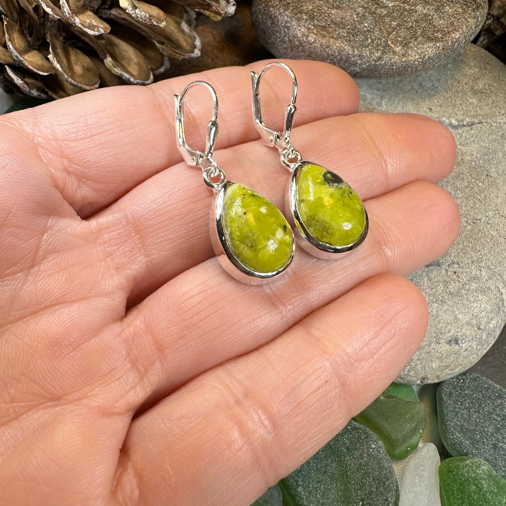 Connemara Marble Ireland Teardrop Earrings