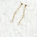 Three Wishes Pearl Dangle Earrings
