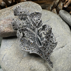 Marcasite Thistle Brooch