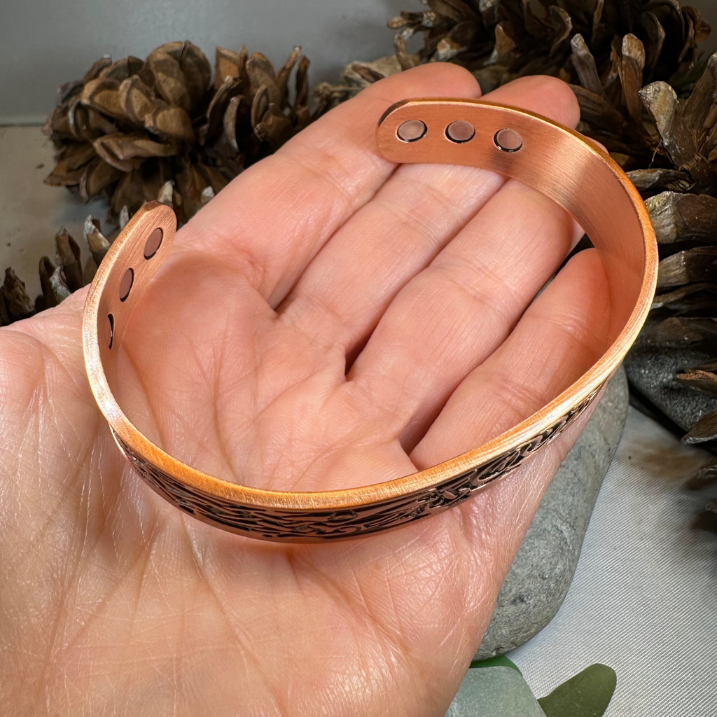 Viking Birds Copper Cuff Bracelet