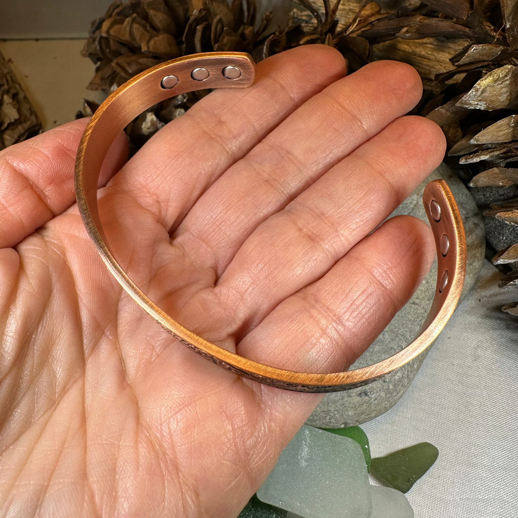 Slim Tree of Life Copper Cuff Bracelet