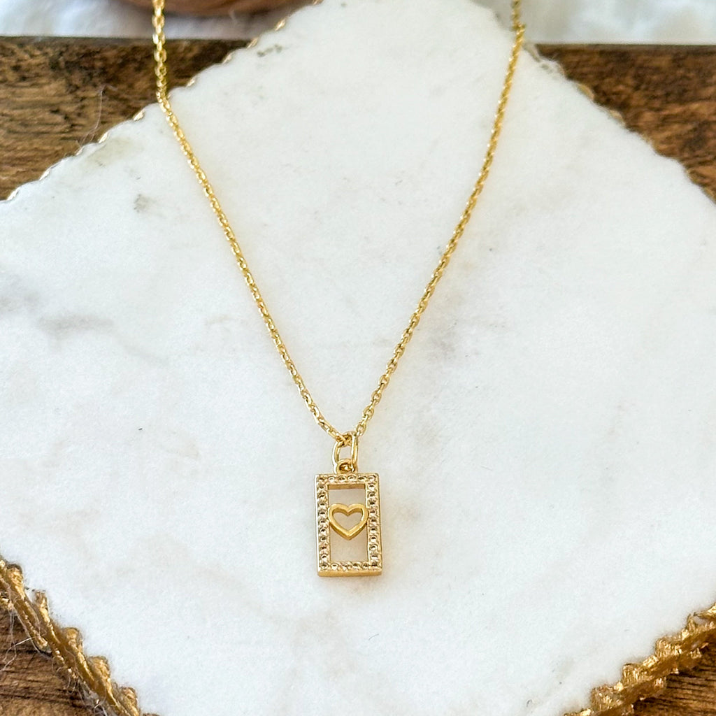 Carita Dainty Heart Tag Necklace