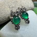 Mackenna Owl Marcasite Earrings