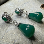 Celtic Raindrop Marcasite Earrings