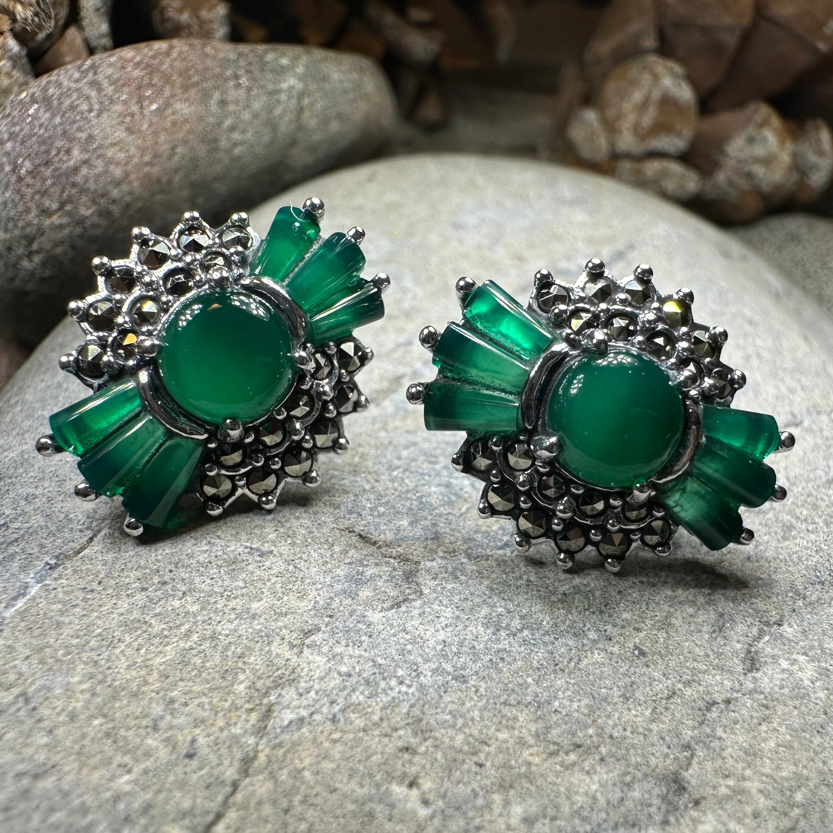 Celtic Bloom Marcasite Earrings