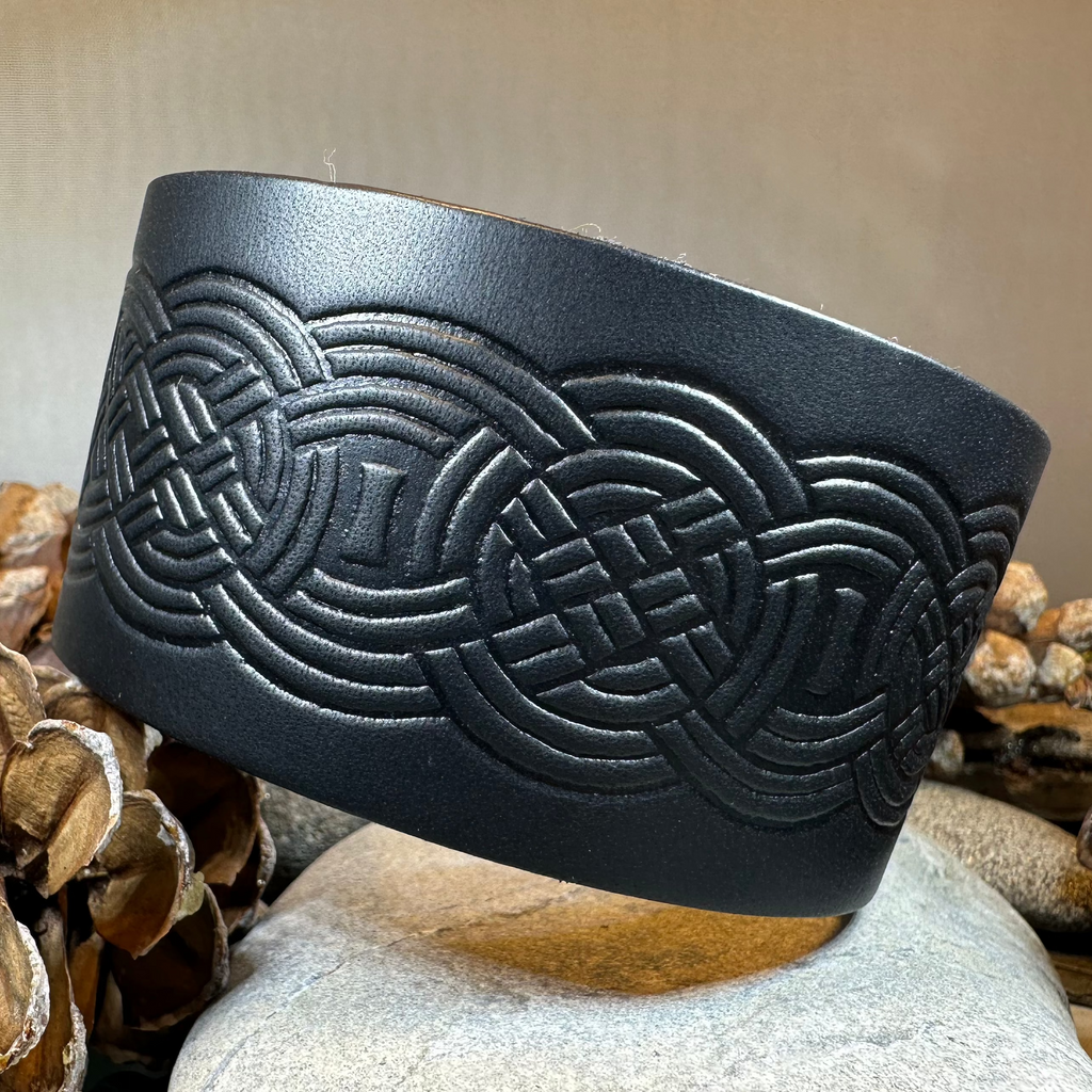 Celtic Warrior Leather Cuff Bracelet