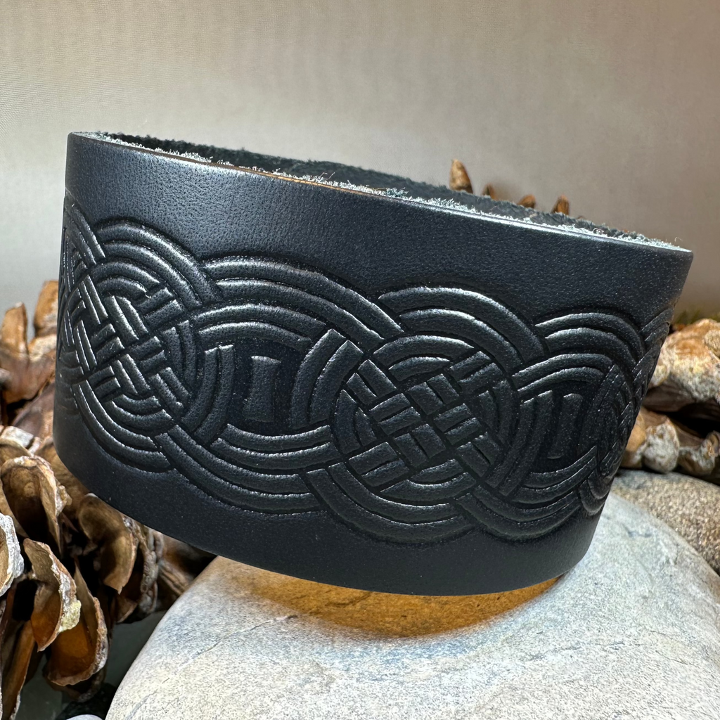 Celtic Warrior Leather Cuff Bracelet