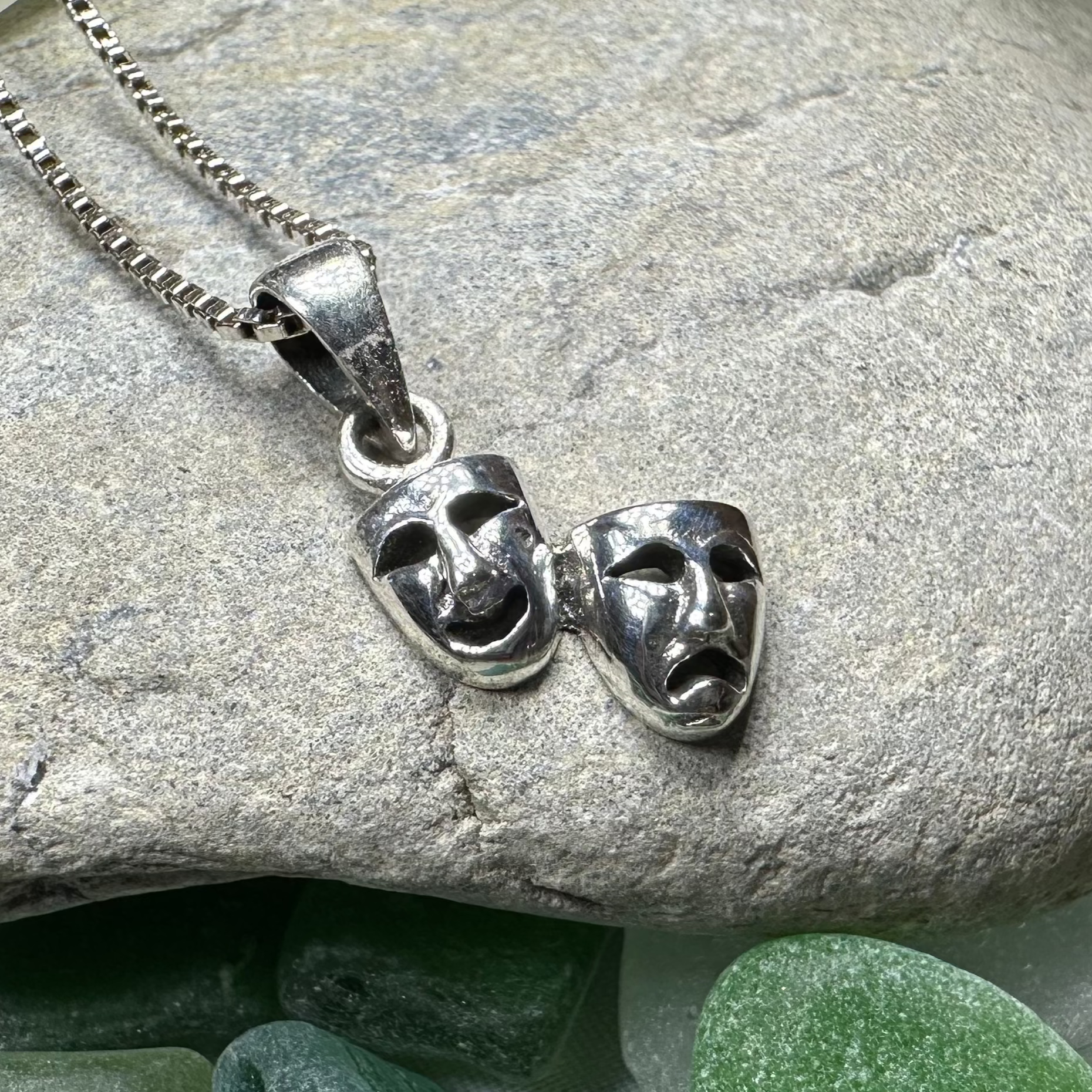 Theater Mask Necklace