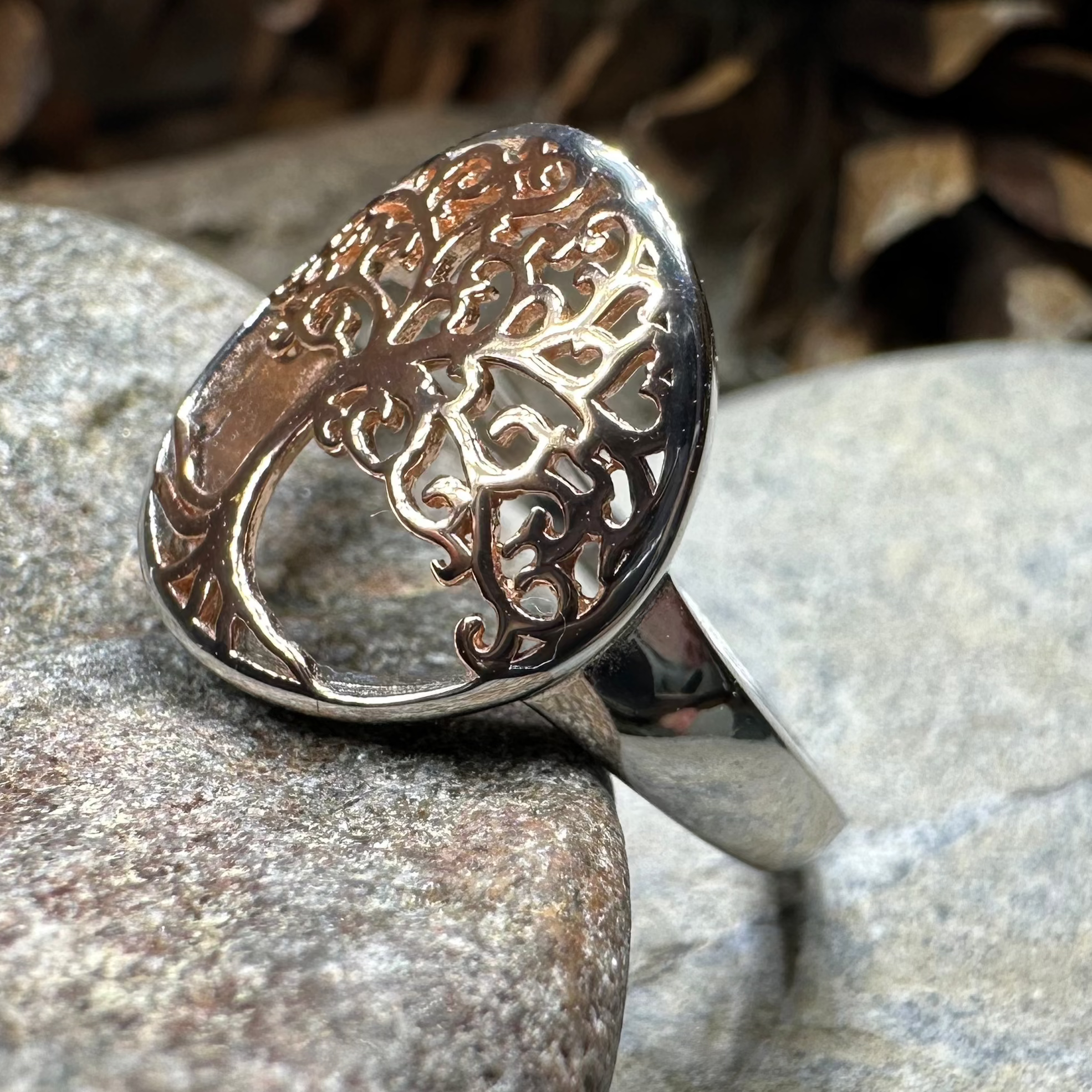 Rose Tree of Life Ring