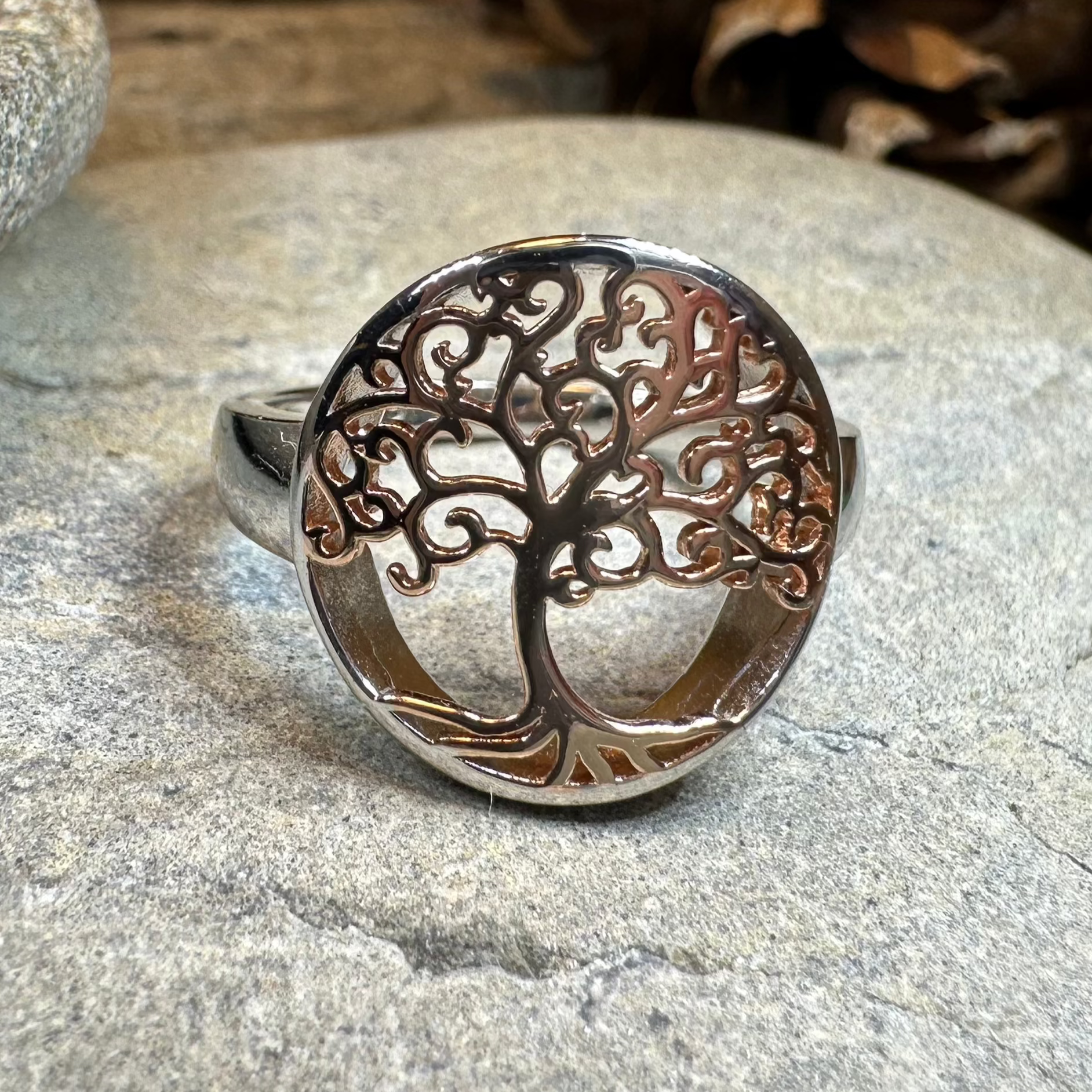 Rose Tree of Life Ring