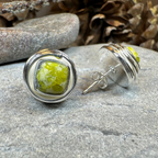 Connemara Marble Celtic Spiral Post Earrings