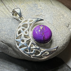 Midnight Celtic Moon Necklace